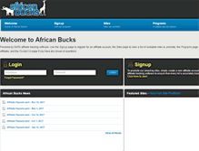 Tablet Screenshot of africanbucks.com